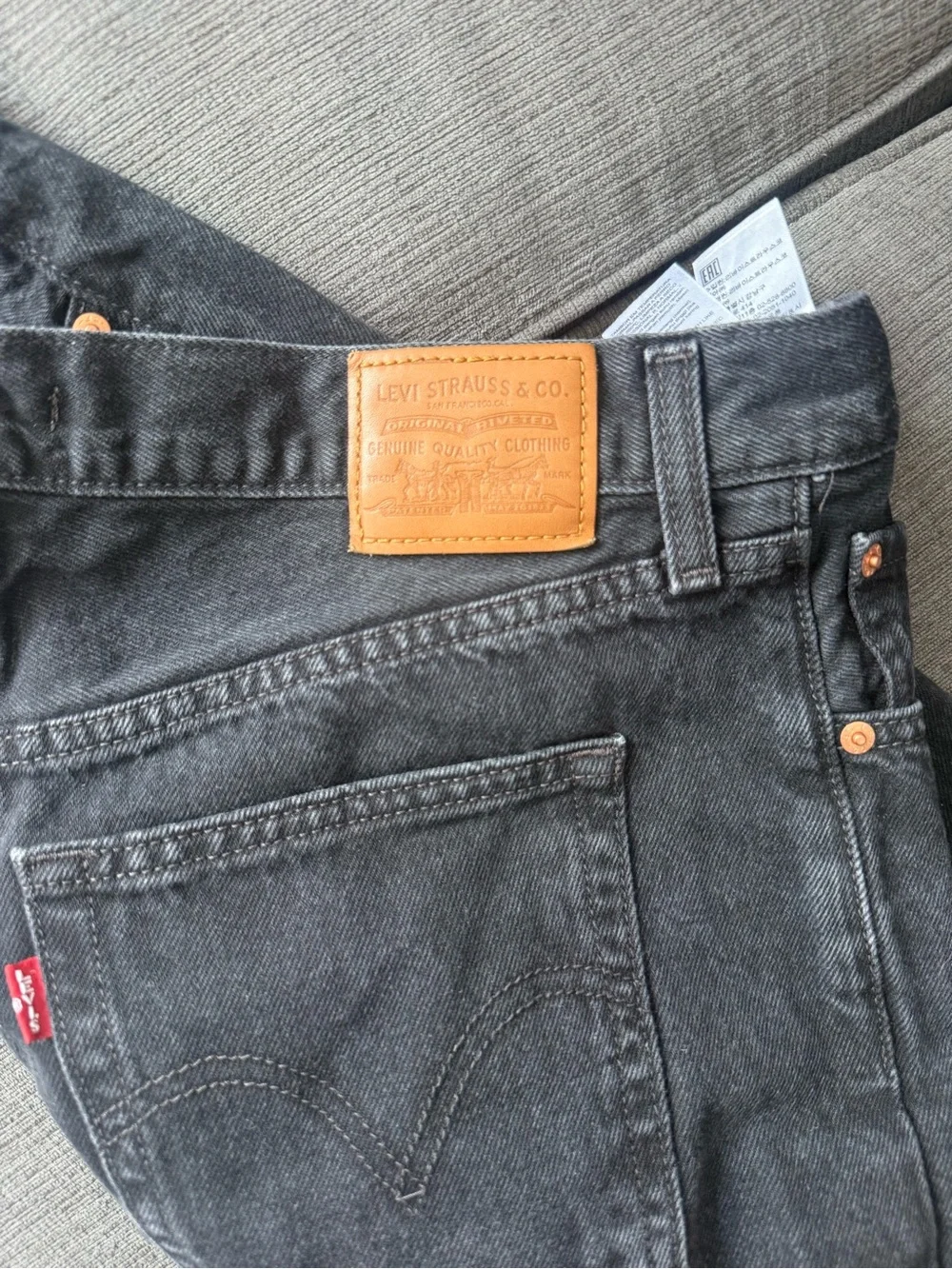 Levi's ribcage Black High-Rise Wide Leg Jeans - Picture 4 of 6